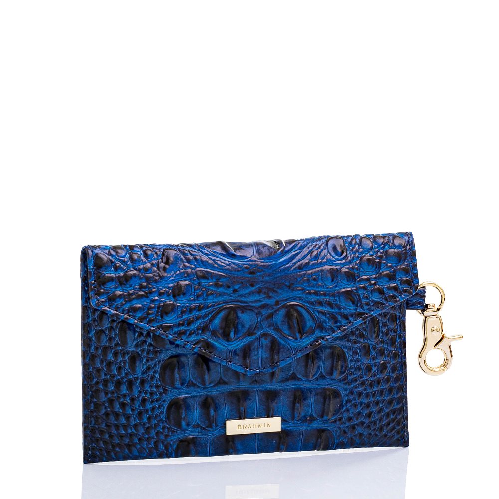 Brahmin Mini Envelope Case Sapphire Melbourne