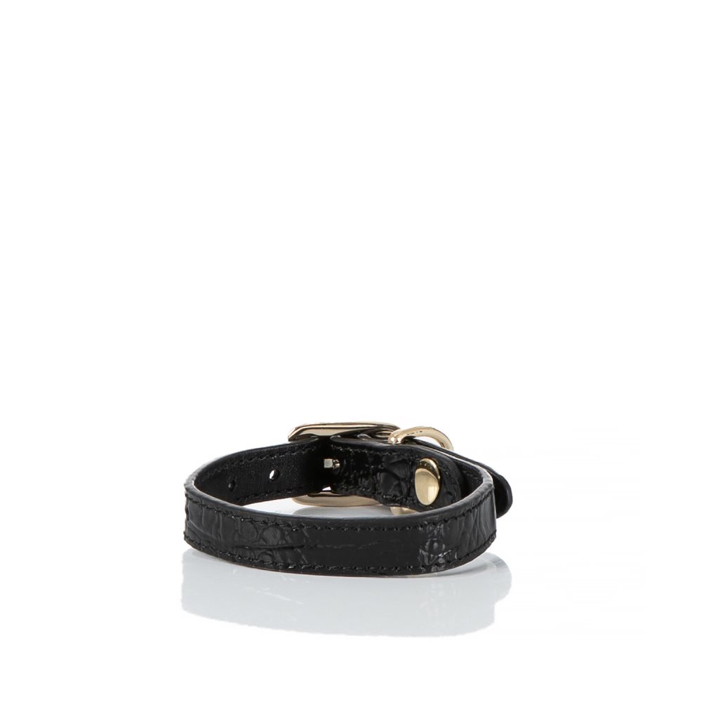 Brahmin Small Black Leather Dog Collar | Black Melbourne