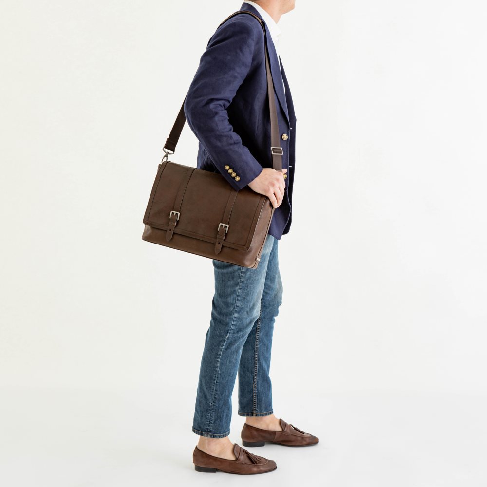 Brahmin Mason Messenger Cocoa Brown Manchester