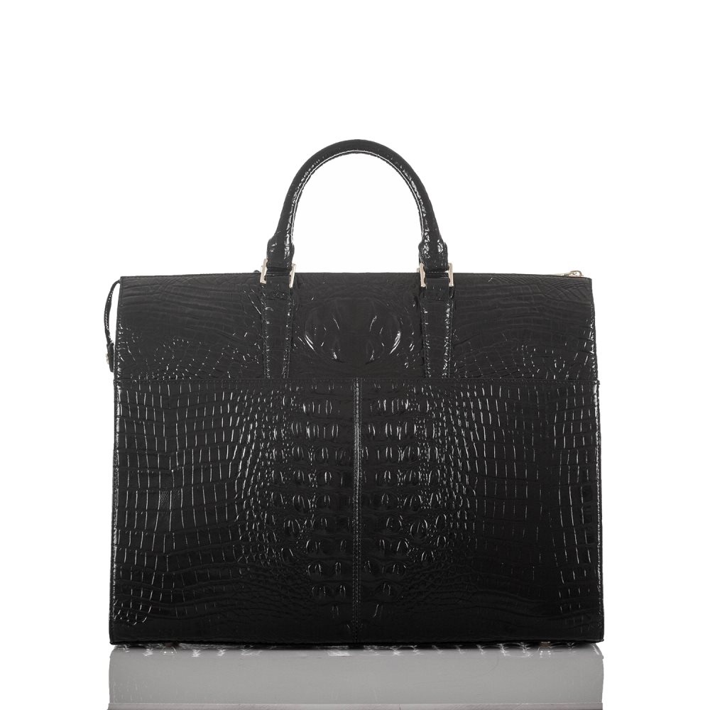 Brahmin Leather Business Tote Bag | Black Melbourne [v7mDH9g3] - ₫ ...