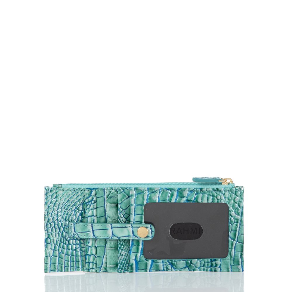 Brahmin Credit Card Wallet Seafoam Ombre Melbourne