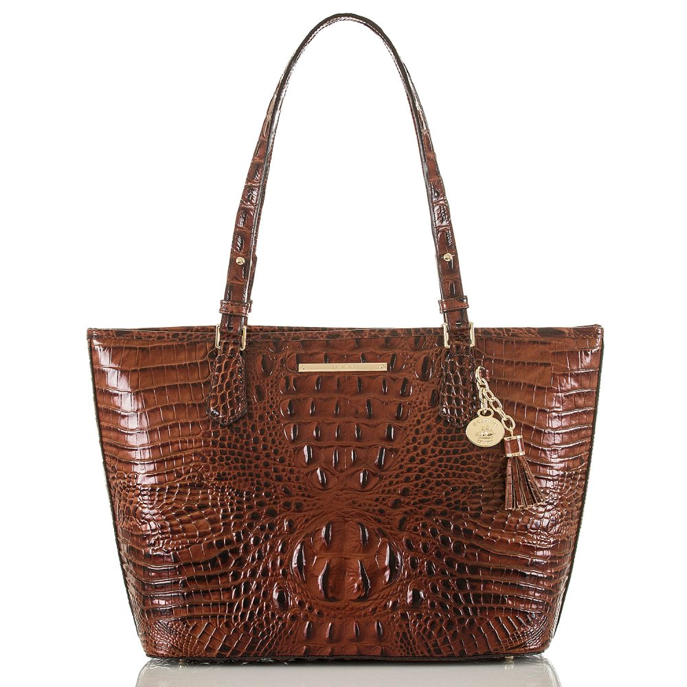 Brahmin Medium Asher Tote Handbag | Pecan Melbourne