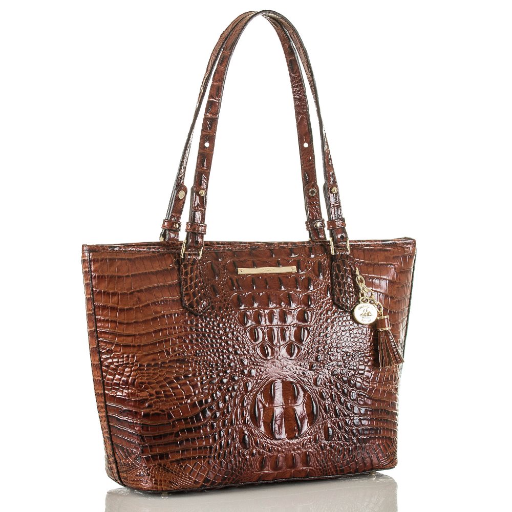 Brahmin Medium Asher Tote Handbag | Pecan Melbourne