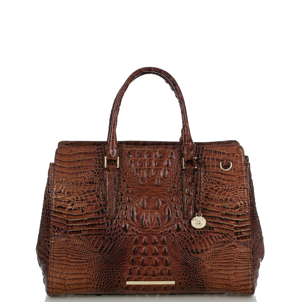 Brahmin Finley Leather Carryall Bag | Pecan Melbourne