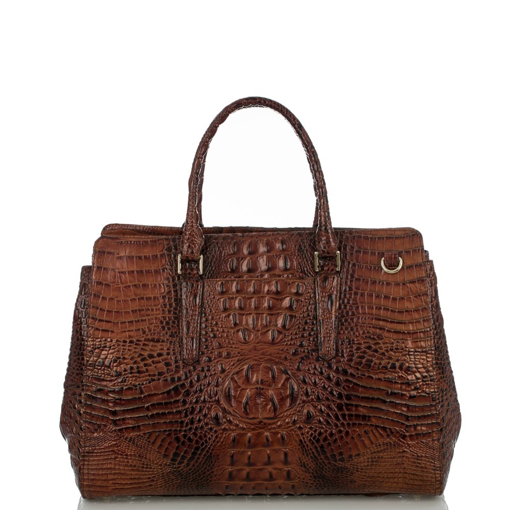 Brahmin Finley Leather Carryall Bag | Pecan Melbourne