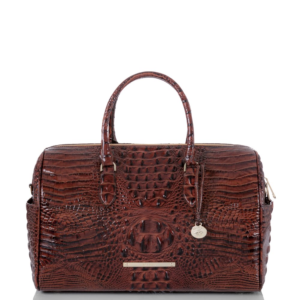 Brahmin Spencer | Brown Leather Weekend Duffle Bag