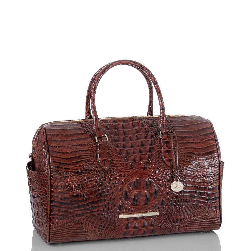 Brahmin Spencer | Brown Leather Weekend Duffle Bag