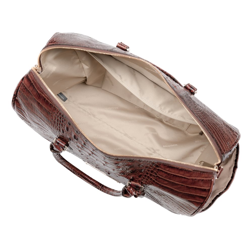 Brahmin Spencer | Brown Leather Weekend Duffle Bag