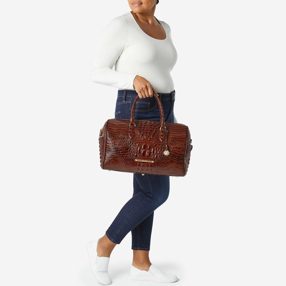 Brahmin Spencer | Brown Leather Weekend Duffle Bag