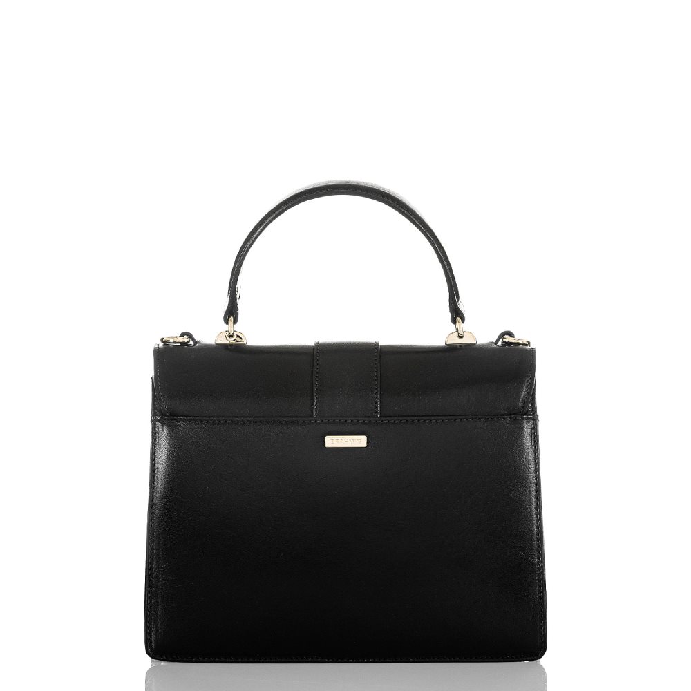 Brahmin Luxe Mini Francine Black Topsail